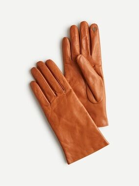 J. Crew BNWT Women's Leather Driving Gloves with Tech-Touch & cashmere lining